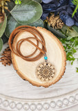 Mandala Leather Necklace