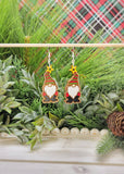 Painted Holiday Gnome Earrings