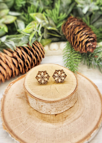 Snowflake Stud Earrings