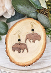 Bison Silhouette Earrings