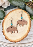 Bison Silhouette Earrings