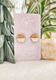 Sunray Hexagon Studs
