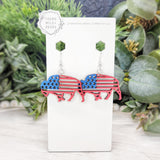 Patriotic Bison Earrings