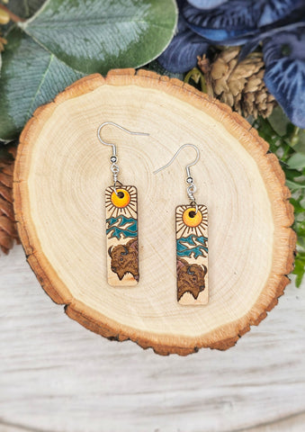 Bison Sunrise Dangles