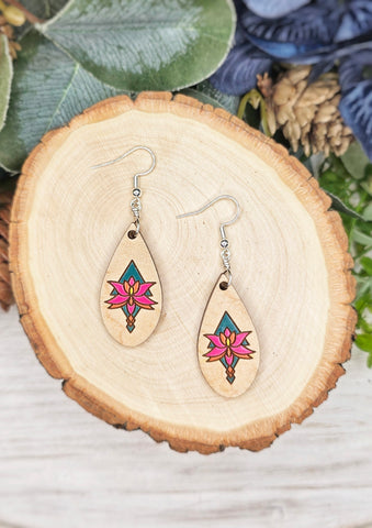 Lotus Blossom Geo Dangles