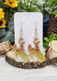 Ombre Glitter Bucking Horse Dangles