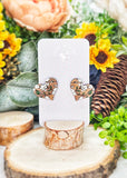 Magnolia Heart Studs