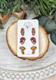 Mushroom Stud Trio