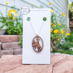 Bucking Horse Oval Silhouette Necklace