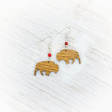 Bison Silhouette Earrings