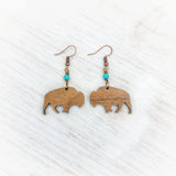 Bison Silhouette Earrings