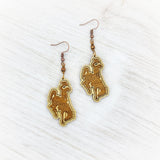 Engraved Bucking Horse Dangles