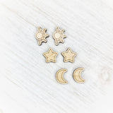 Moon Stud Earrings