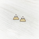 Snowy Mountain Stud Earrings