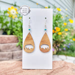 Bison Cutout Teardrop Earrings