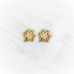 Maple Leaf Stud Earrings