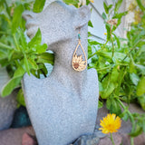 Peeking Sunflower Teardrop Earrings