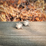 Maple Leaf Stud Earrings