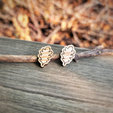 Oak Leaf Stud Earrings