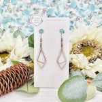 Diamond Angle Drop Earrings