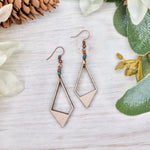 Diamond Angle Drop Earrings