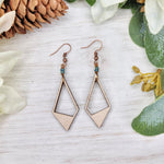 Diamond Angle Drop Earrings