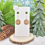 Snowy Range View Round Earrings