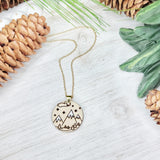 Snowy Range View Round Necklace