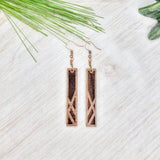 Stretched Rectangle Rays Earrings