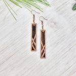 Stretched Rectangle Rays Earrings