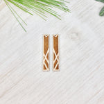 Stretched Rectangle Rays Earrings