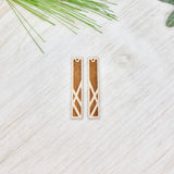 Stretched Rectangle Rays Earrings