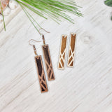 Stretched Rectangle Rays Earrings