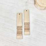 Ski Sweater Vertical Bar Earrings