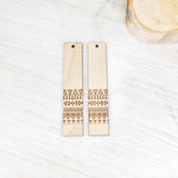 Ski Sweater Vertical Bar Earrings