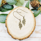 Walnut Leaf Drop Earrings