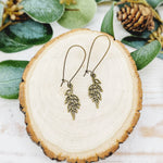 Walnut Leaf Drop Earrings