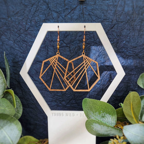 Heptagon Rays Earrings