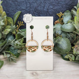 Camo Half Circle Earrings