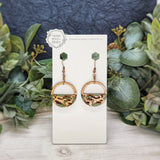 Camo Half Circle Earrings