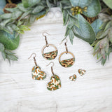 Camo Half Circle Earrings