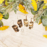 Floral Skull Earrings