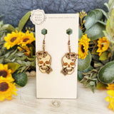 Floral Skull Earrings