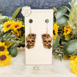 Floral Skull Earrings