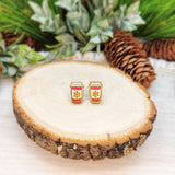 Painted Holiday Latte Studs