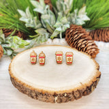 Painted Holiday Latte Studs