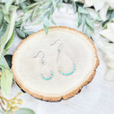 Turquoise Wrapped Teardrop Earrings