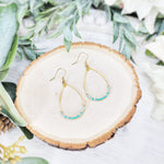 Turquoise Wrapped Teardrop Earrings