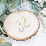 Turquoise Wrapped Teardrop Earrings