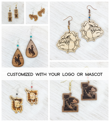 Customized School Mascot Earrings